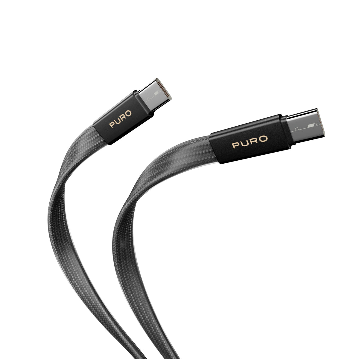 Cavo slim in tessuto intrecciato, da USB-C 2.0 a USB-C 2.0, 1m