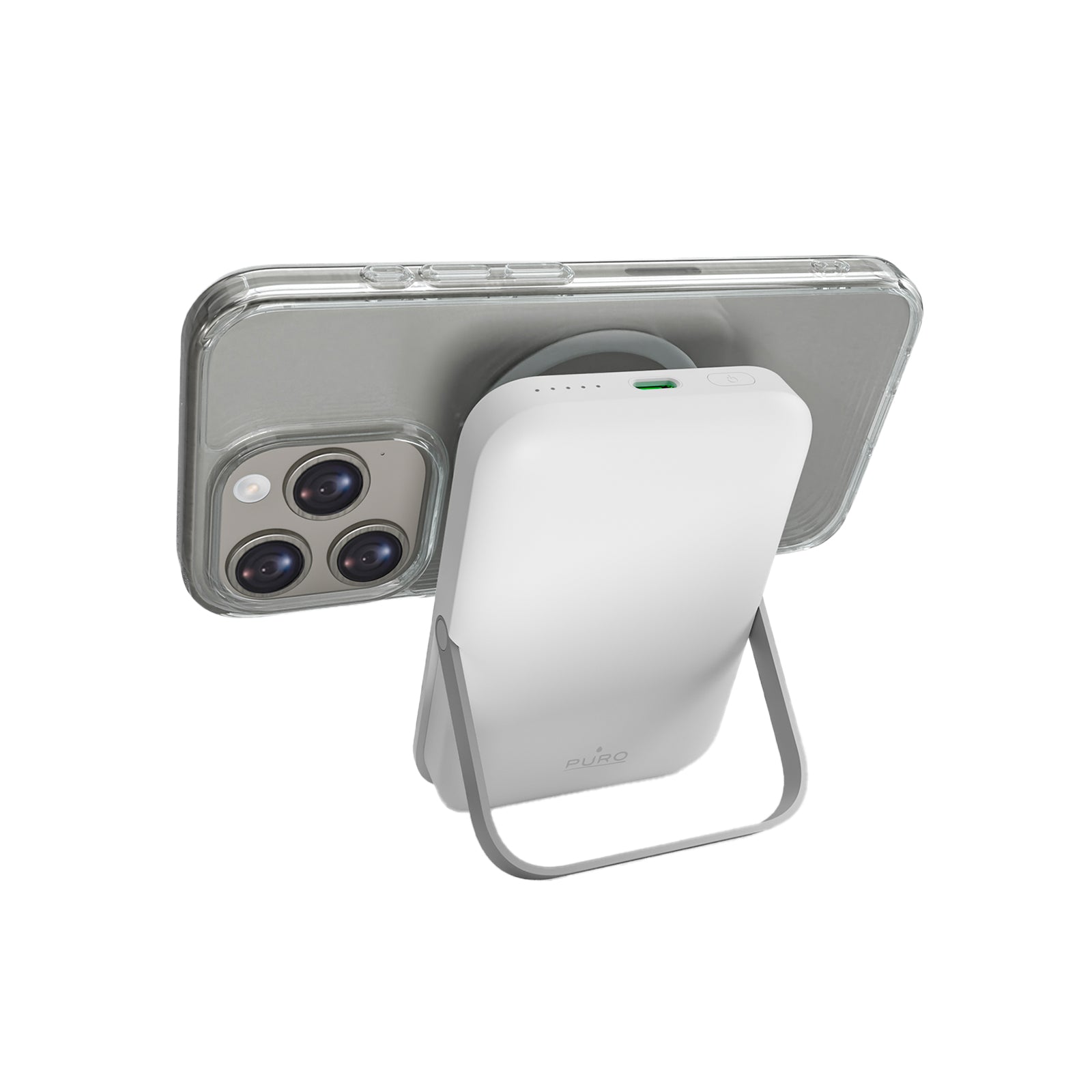 Power Bank 5000 mAh con stand compatibile con MagSafe