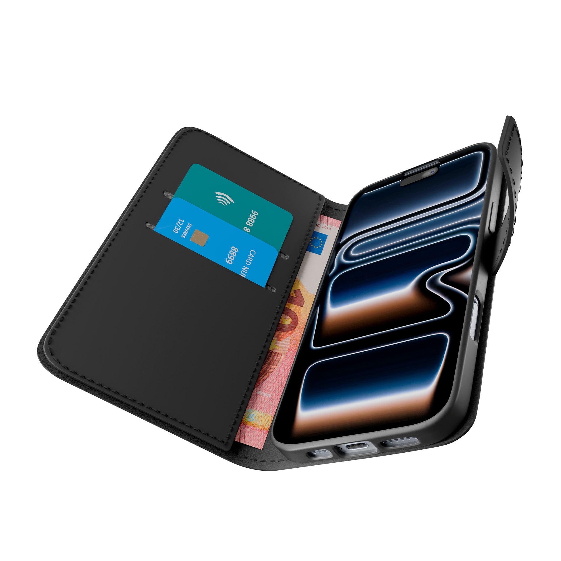 Custodia Wallet Stand per iPhone 17 Pro Max