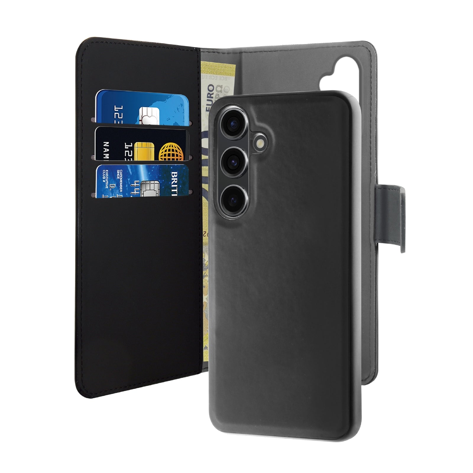 Étui portefeuille détachable 2 en 1 pour Samsung Galaxy S24+