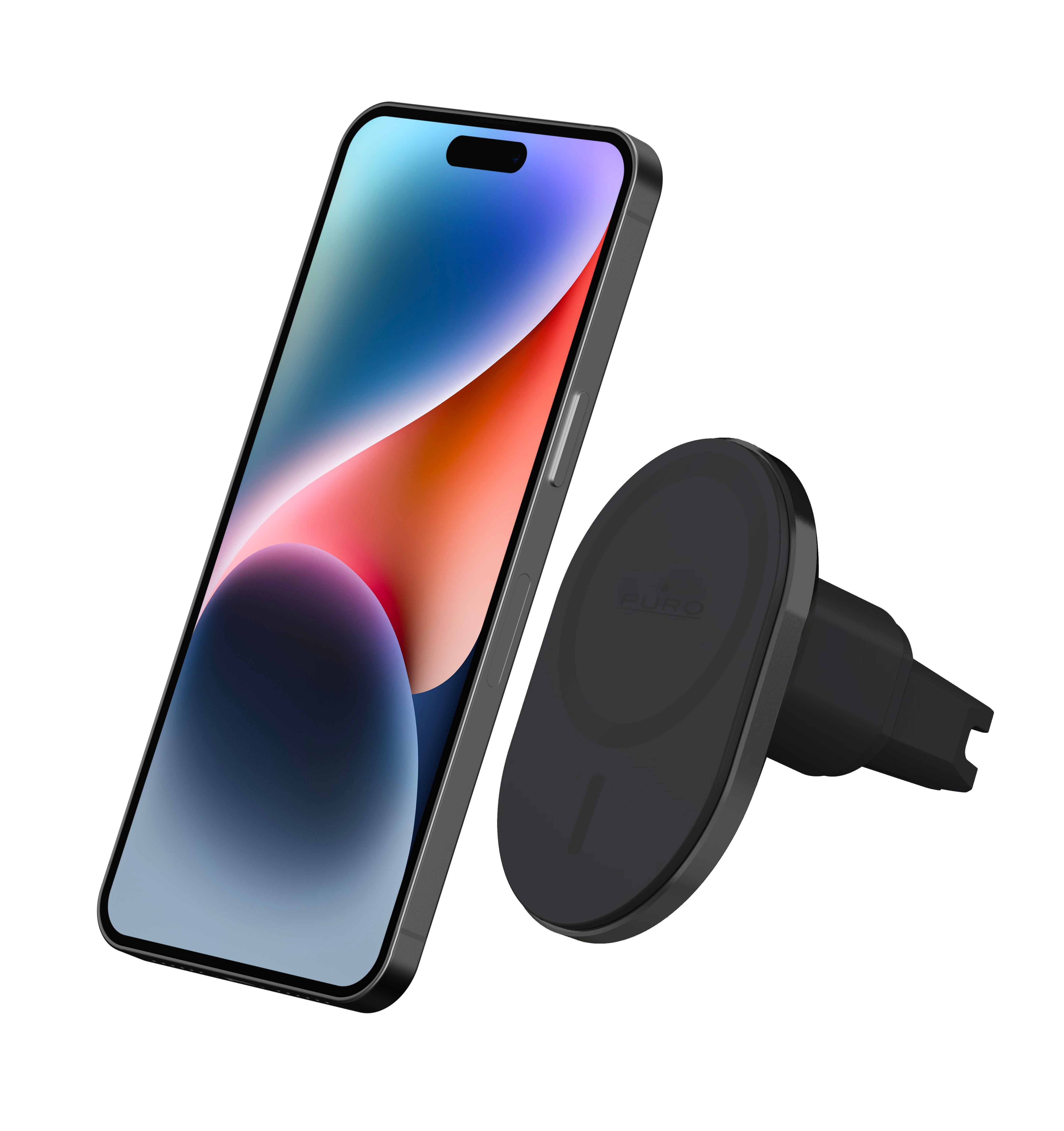Support de voiture MAG PRO compatible MagSafe et chargeur sans fil 15W intégré