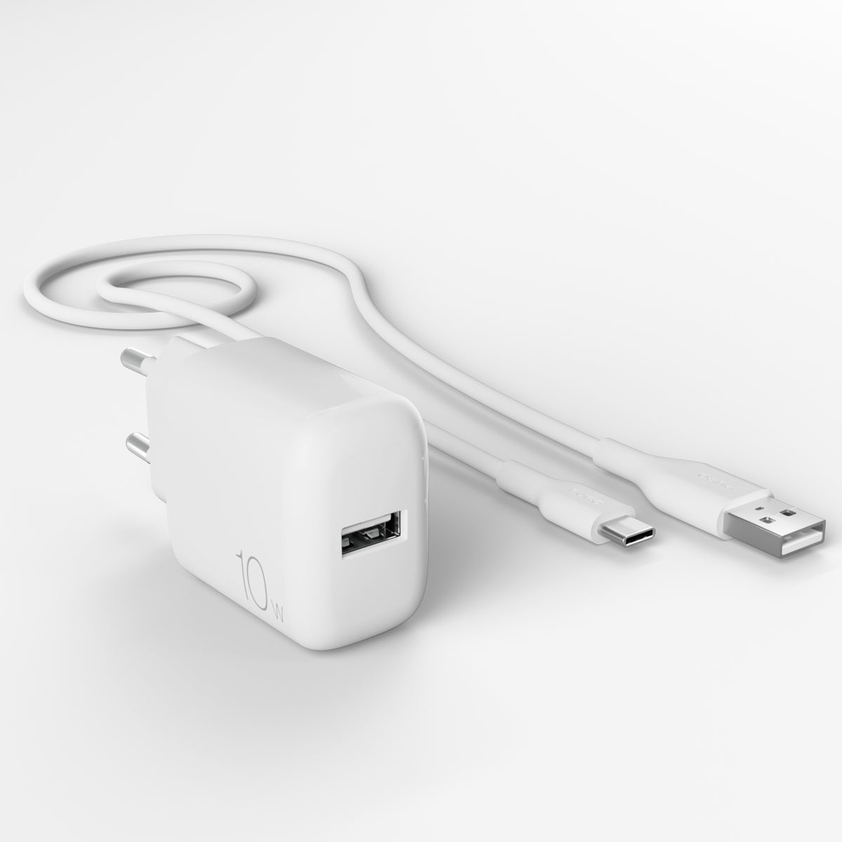 Power kit: Daily 1 port USB-A charger + USB-A to USB-C cable