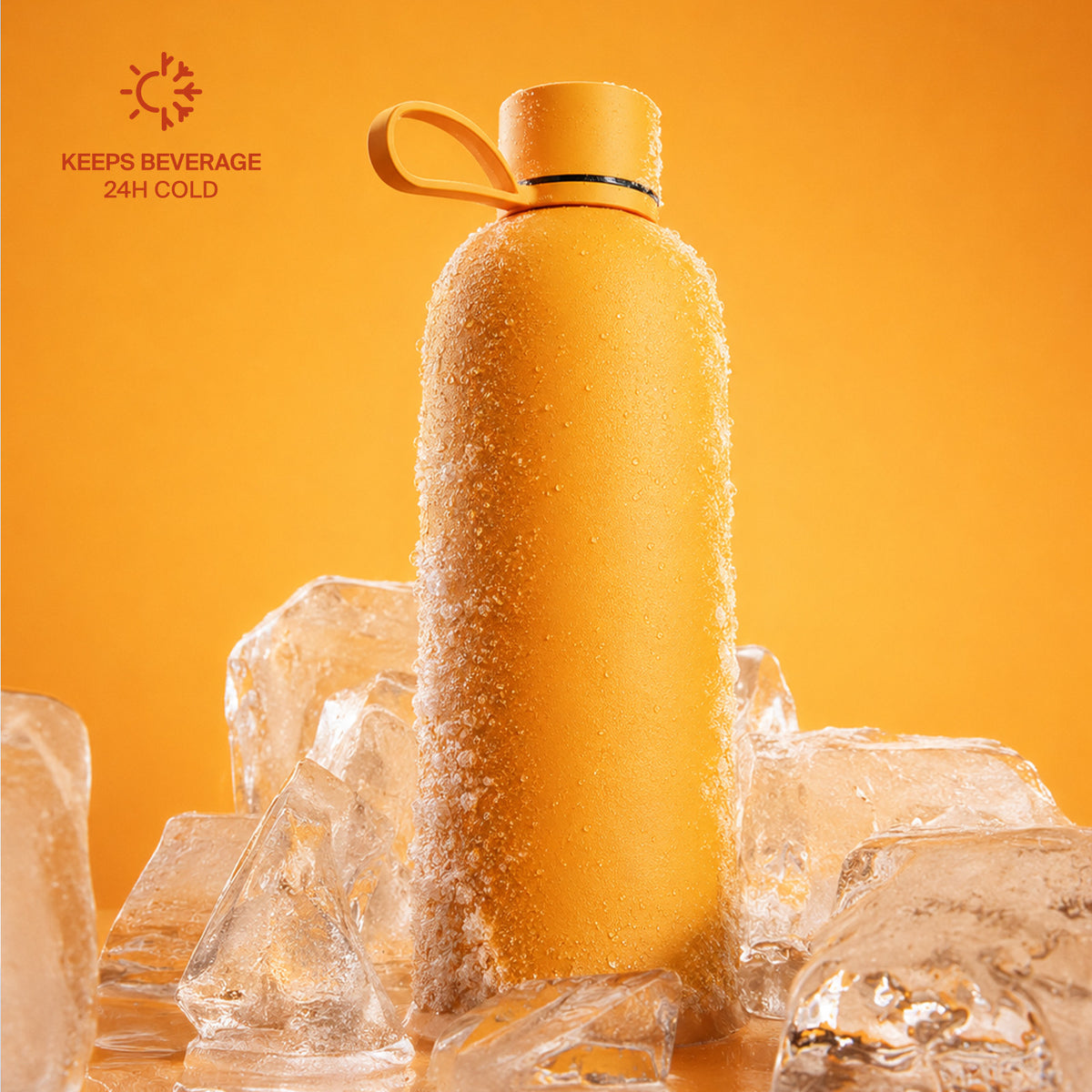 “Hydro 7” airtight, insulated water bottle, 750ml, stainless steel, soft-touch finish