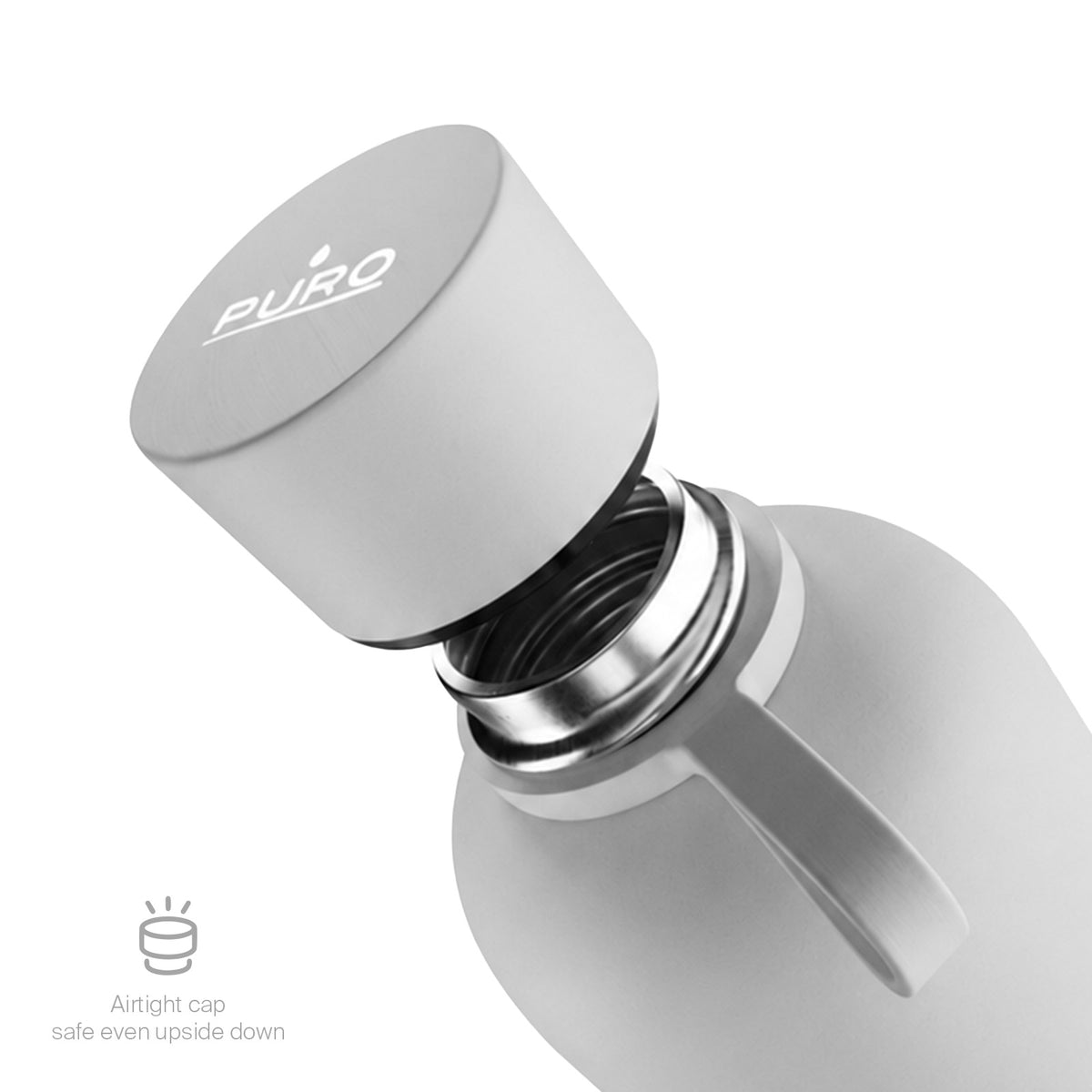 “Hydro 7” airtight, insulated water bottle, 750ml, stainless steel, soft-touch finish