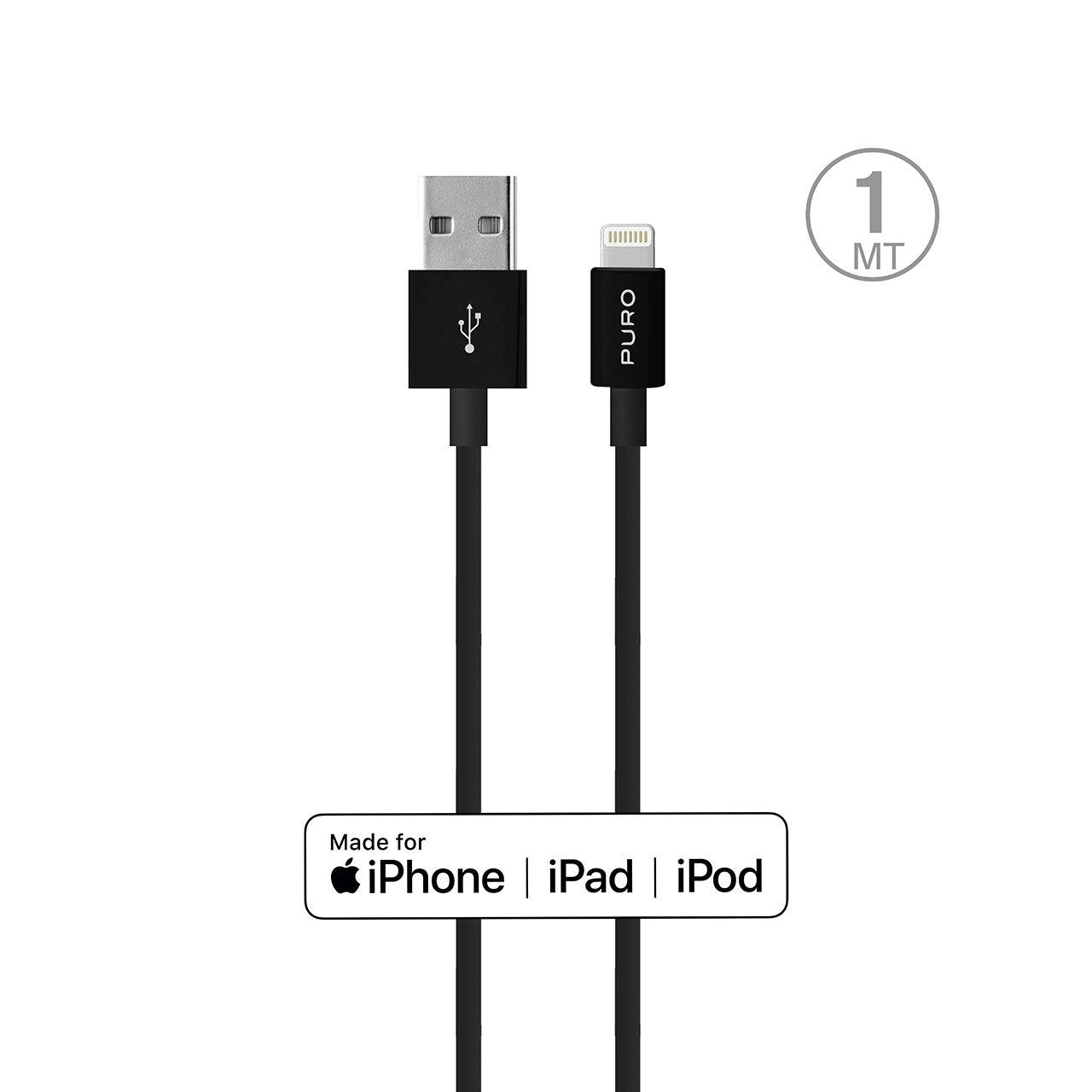 Power and data cable from USB-A to Lightning 1M