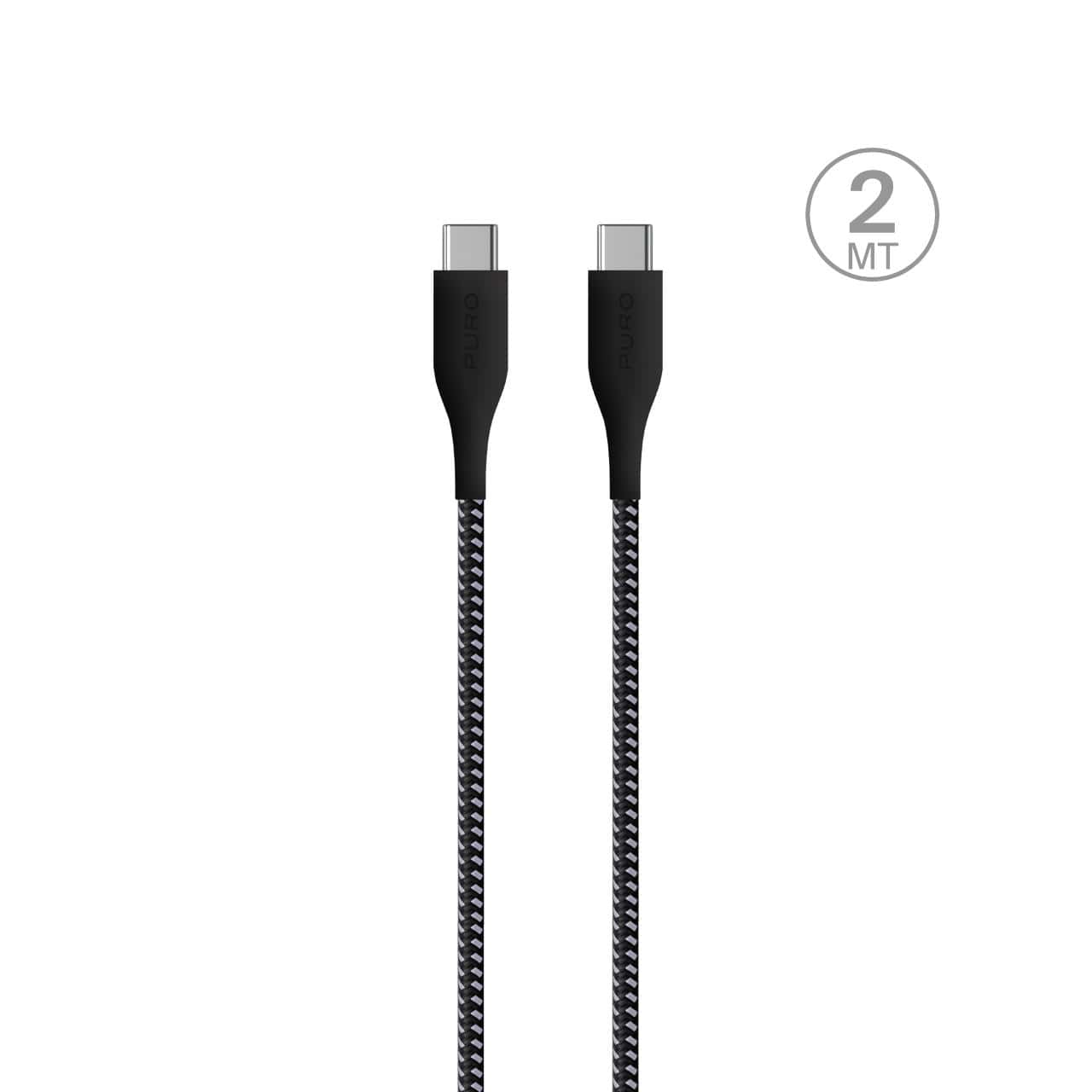 Power and data Sync cable 30W Fabric Ultra-Strong from USB-C to USB-C 2 M