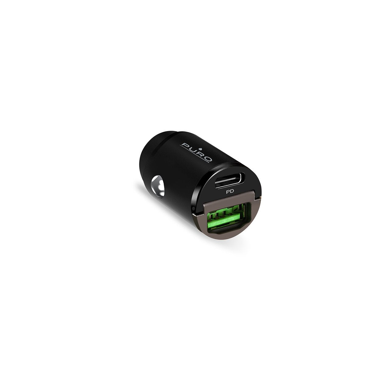 Mini Car Charger "Bullet" USB-C and USB-A Fast Charging and Power Delivery 30W