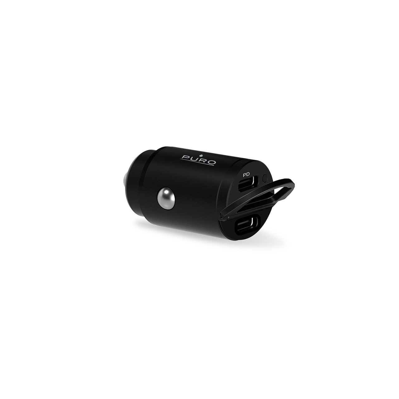 Mini Car Charger "Bullet" 2 Port USB-C Fast Charging and Power Delivery 30W