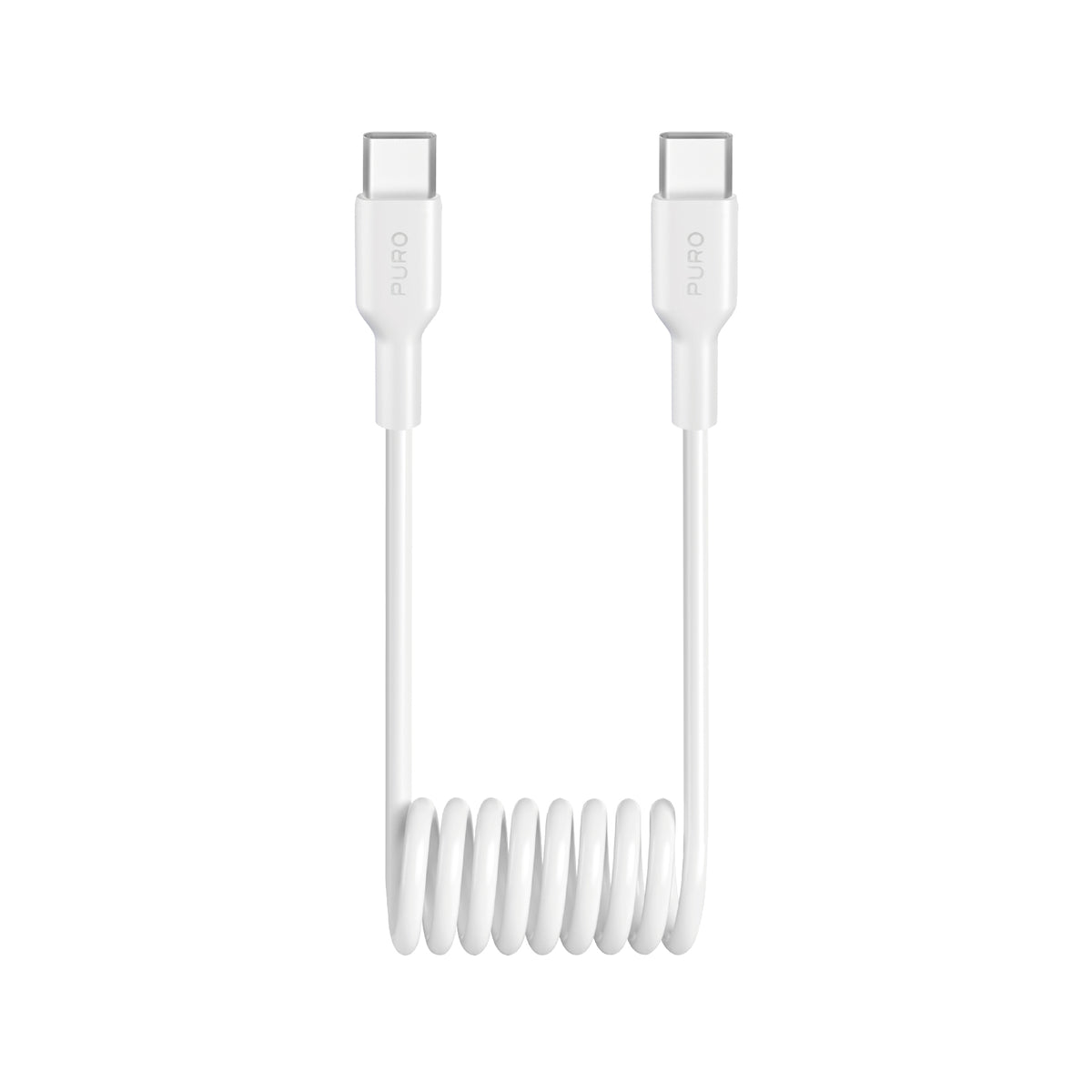 USB-C to USB-C Spiral cable in TPU, 1m