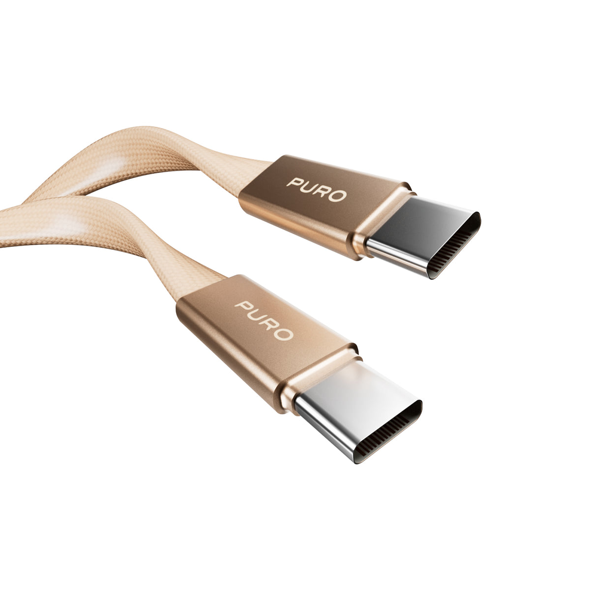 Cavo slim in tessuto intrecciato, da USB-C 2.0 a USB-C 2.0, 1m