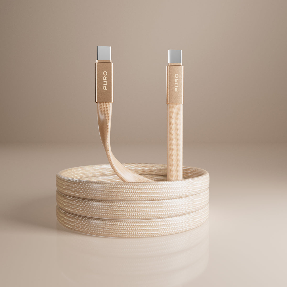 Cavo slim in tessuto intrecciato, da USB-C 2.0 a USB-C 2.0, 1m
