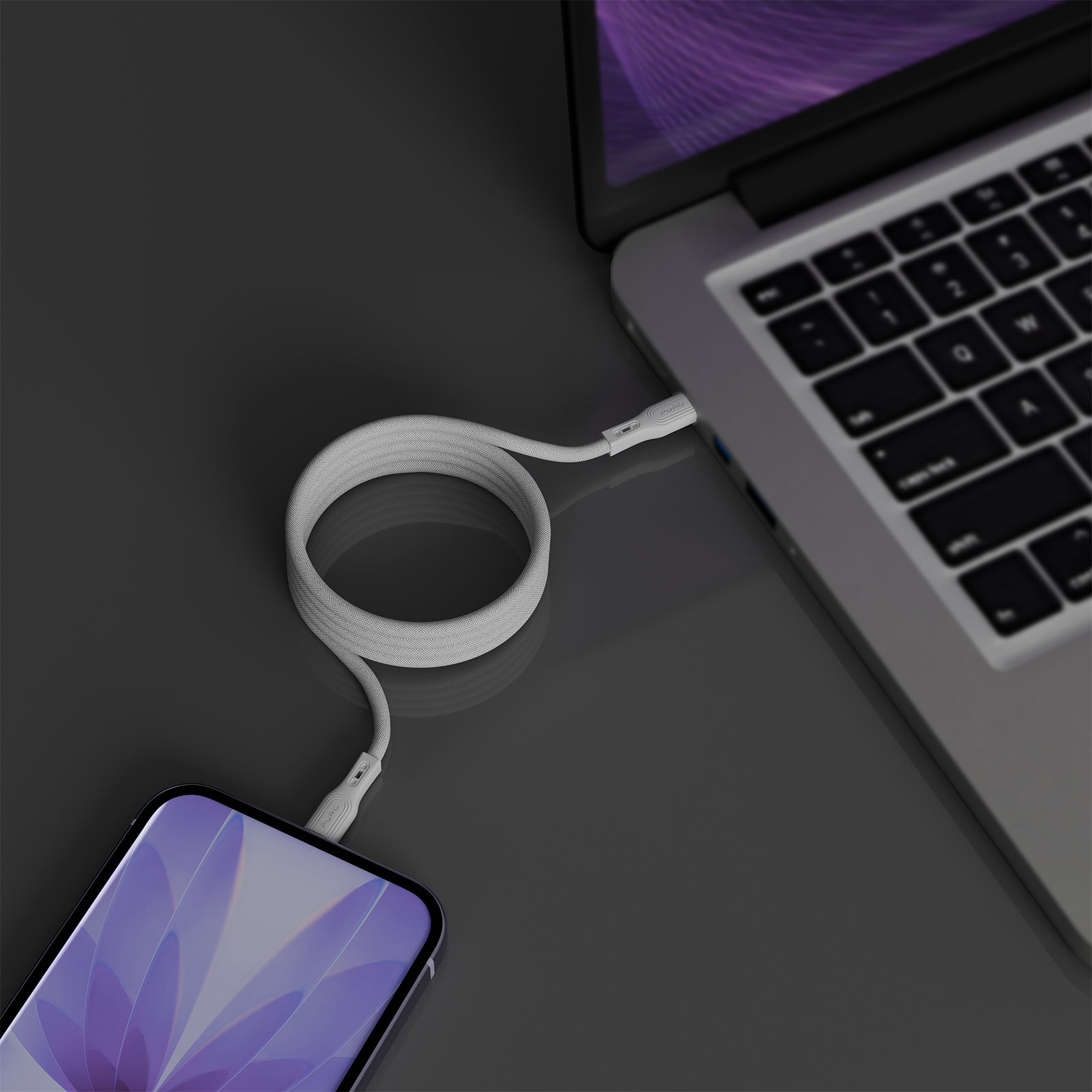 Cavo Avvolgibile Magnetico USB-C a USB-C, 1m