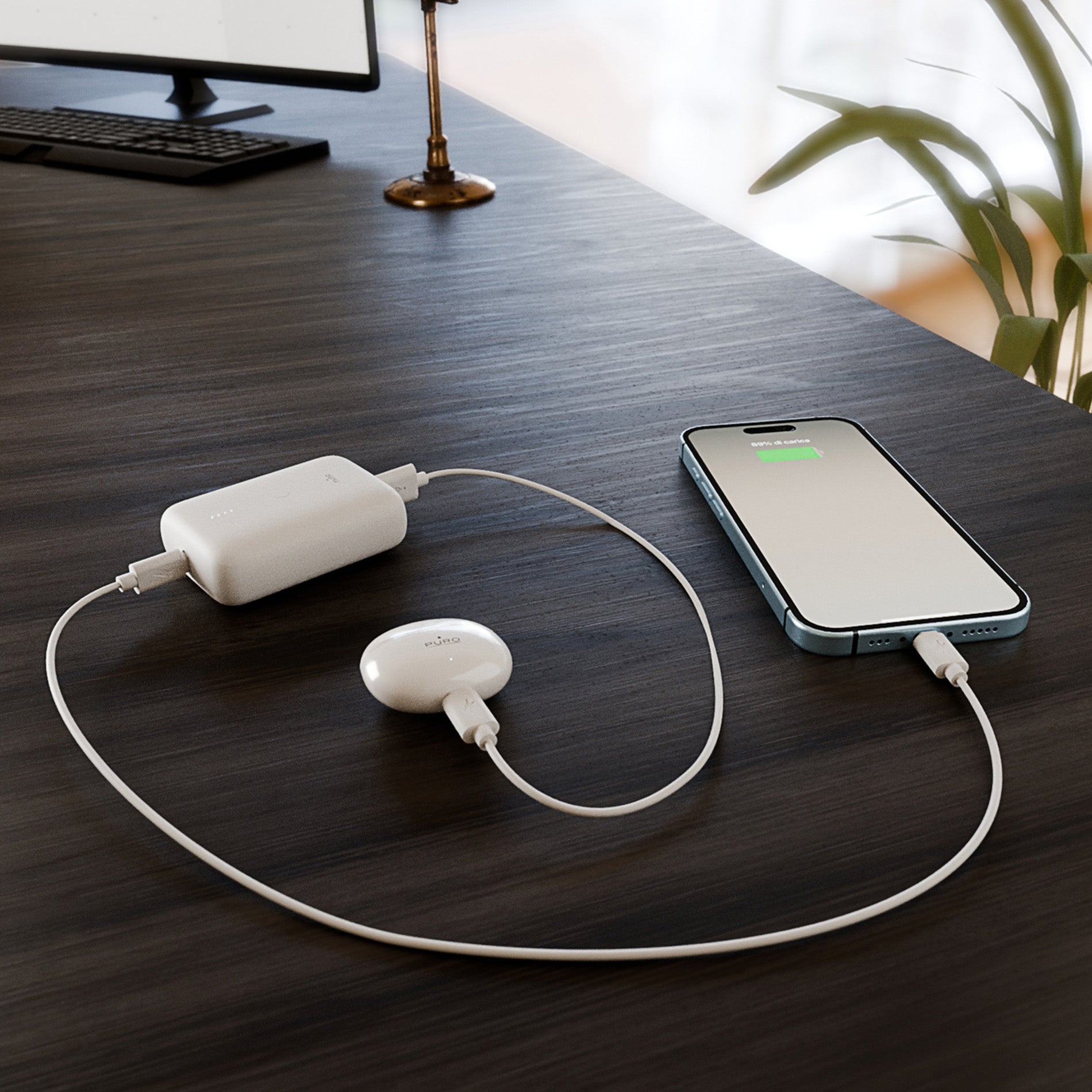 Mini Power Bank "Power Mini 10" 10000mAh USB-A e USB-C