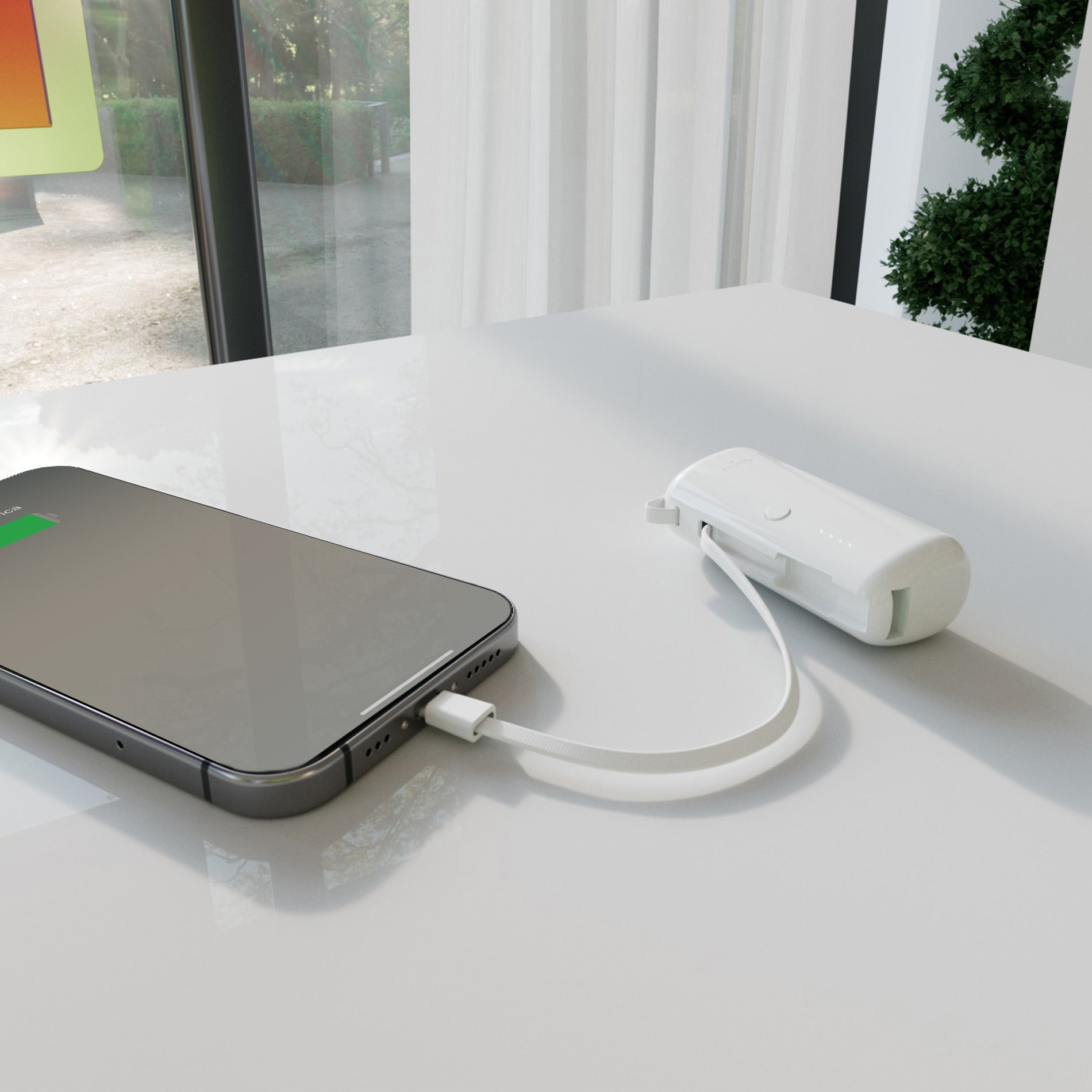 Power Bank 5000mAh "Power Link 5" with Integrated USB-C Cable