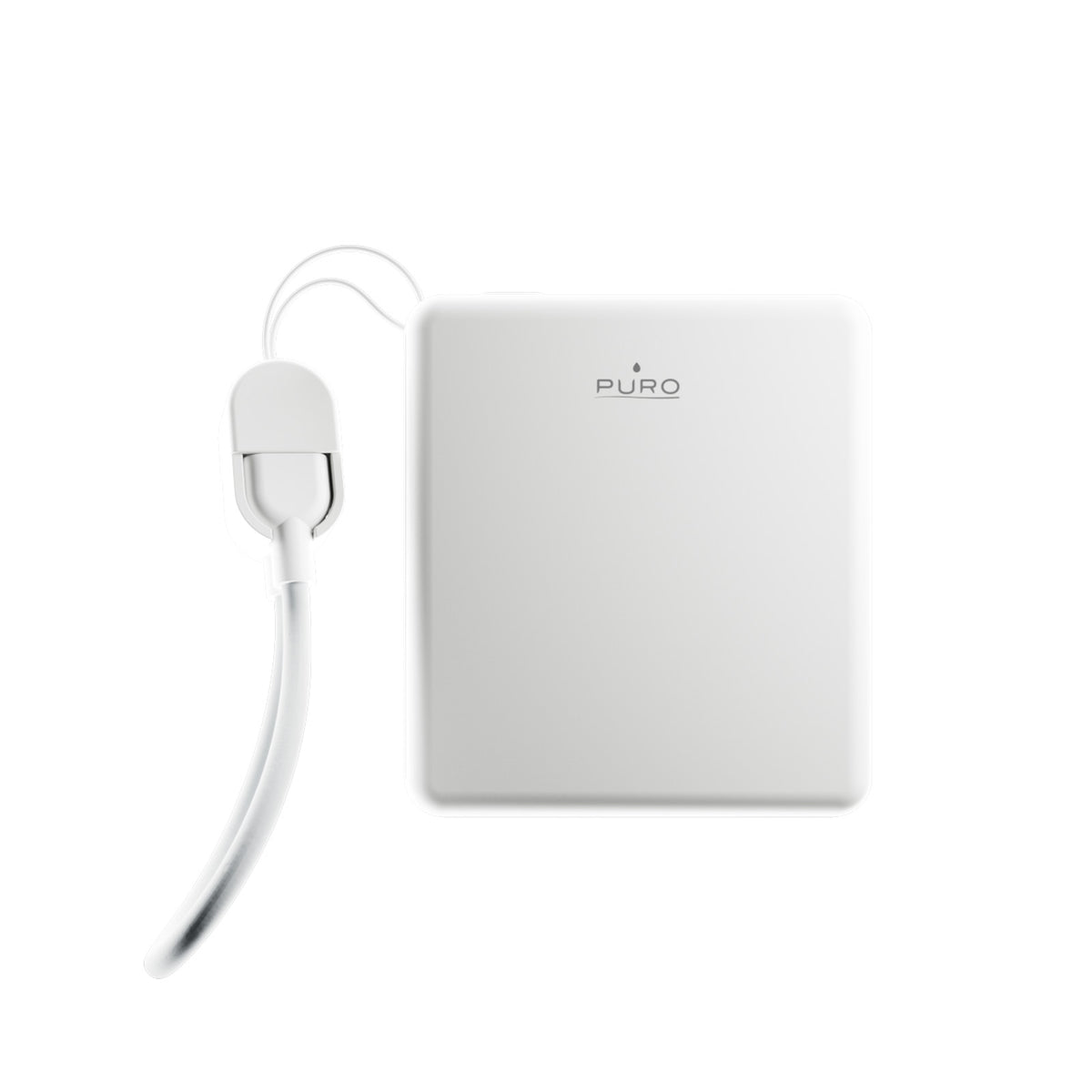 “Power Cube 5” 5,000mAh power bank with USB-C port and removable cable