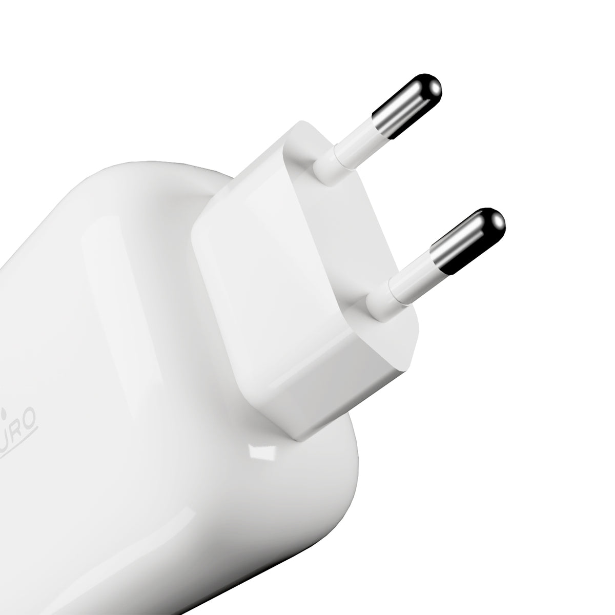 65 W MiniPro GaN wall charger with retractable USB-C cable for smartphones, tablets, laptops