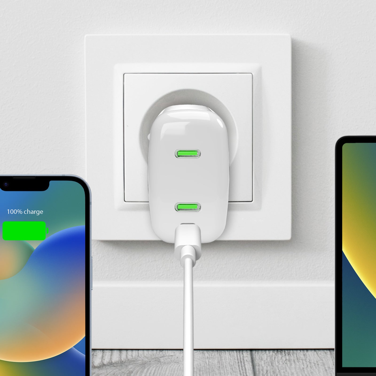 MiniPro 70W Wall Charger with GAN Technology: 2 USB-C Ports