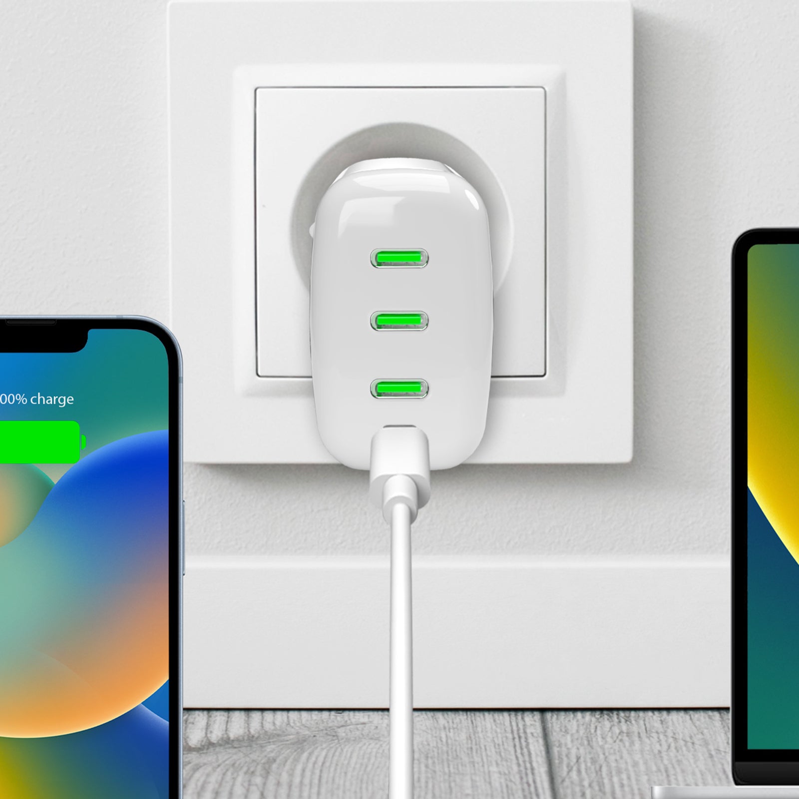 MiniPro 96W Wall Charger with GAN Technology: 3 USB-C Ports