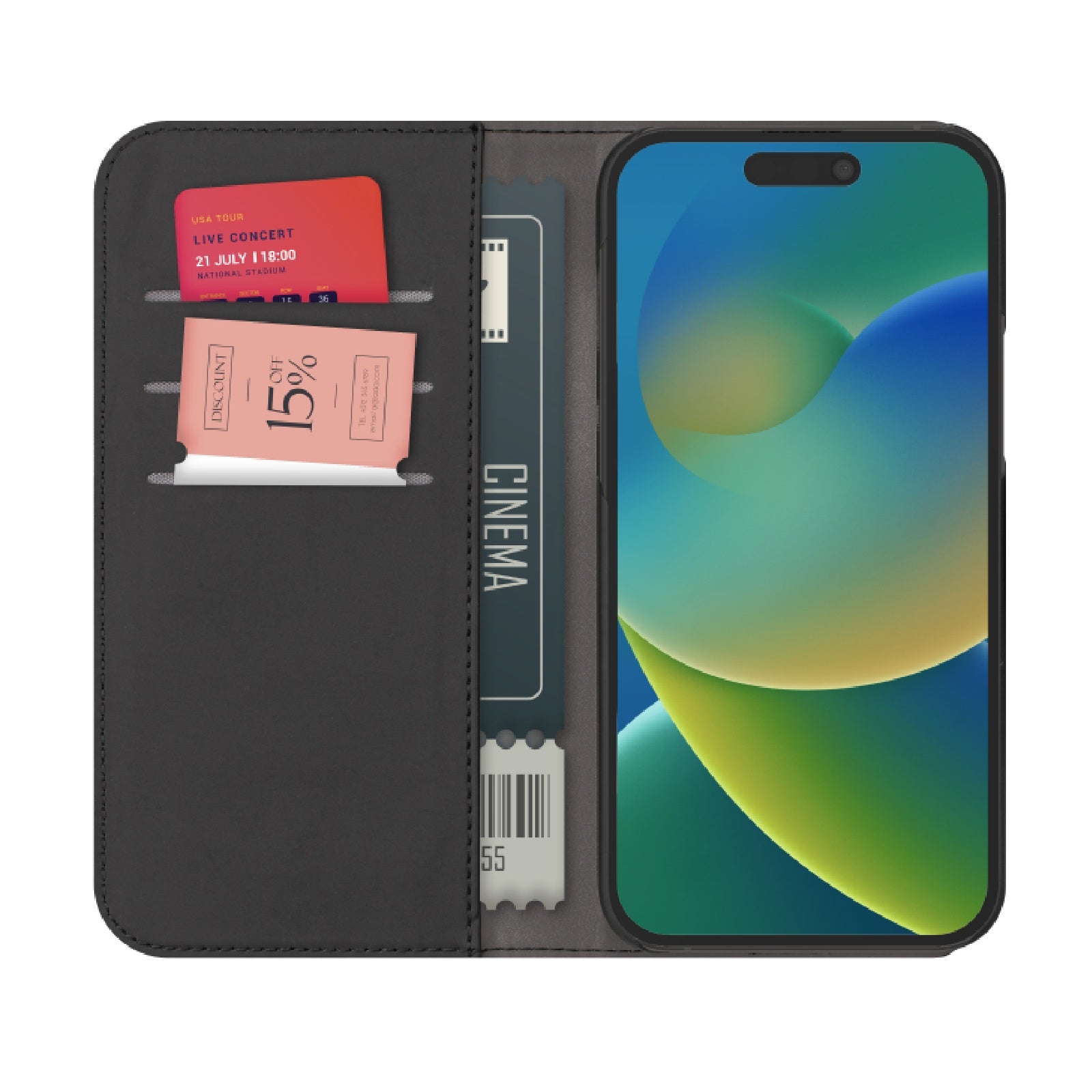 Étui Wallet Detachable pour iPhone 15