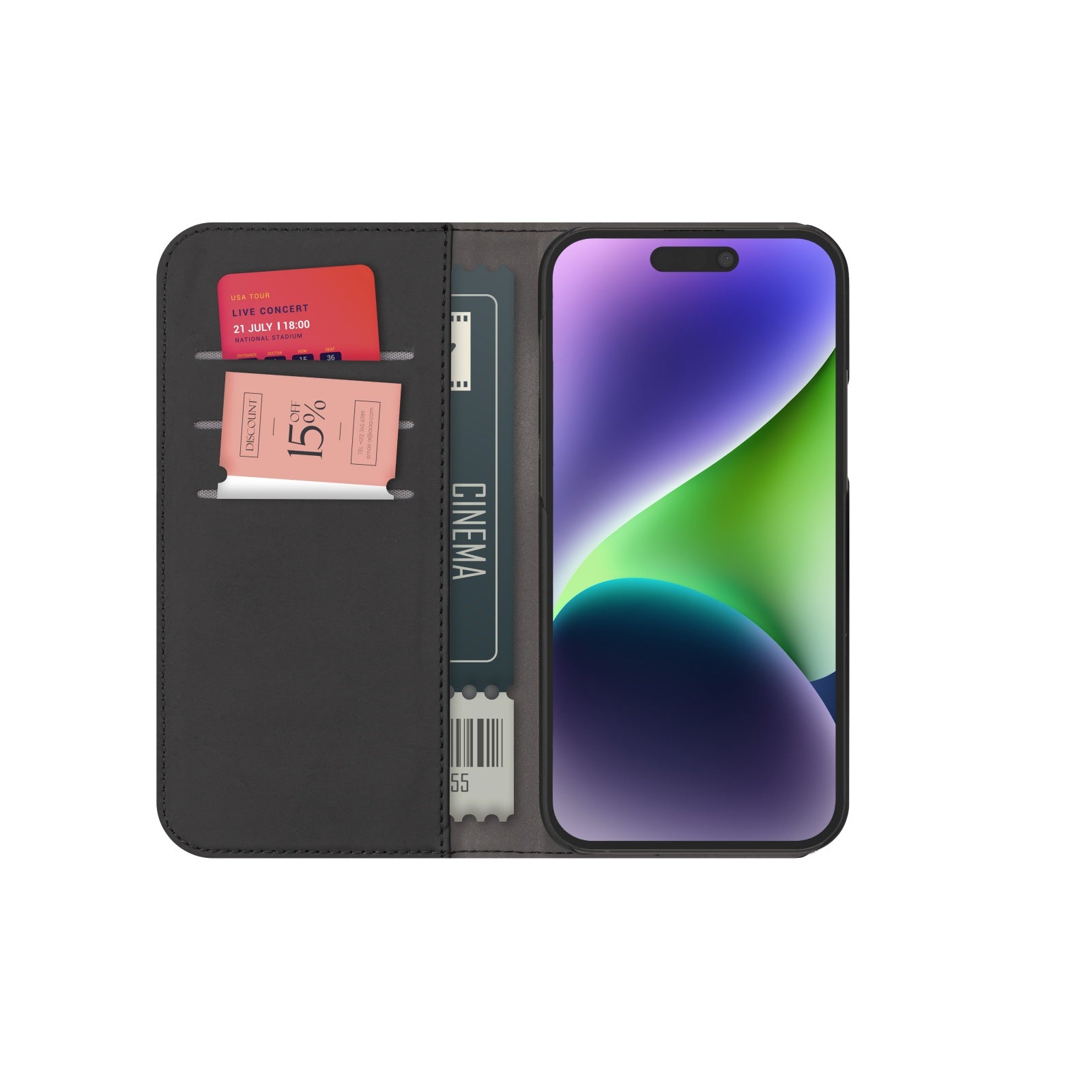 Étui Wallet Detachable pour iPhone 15 Pro 