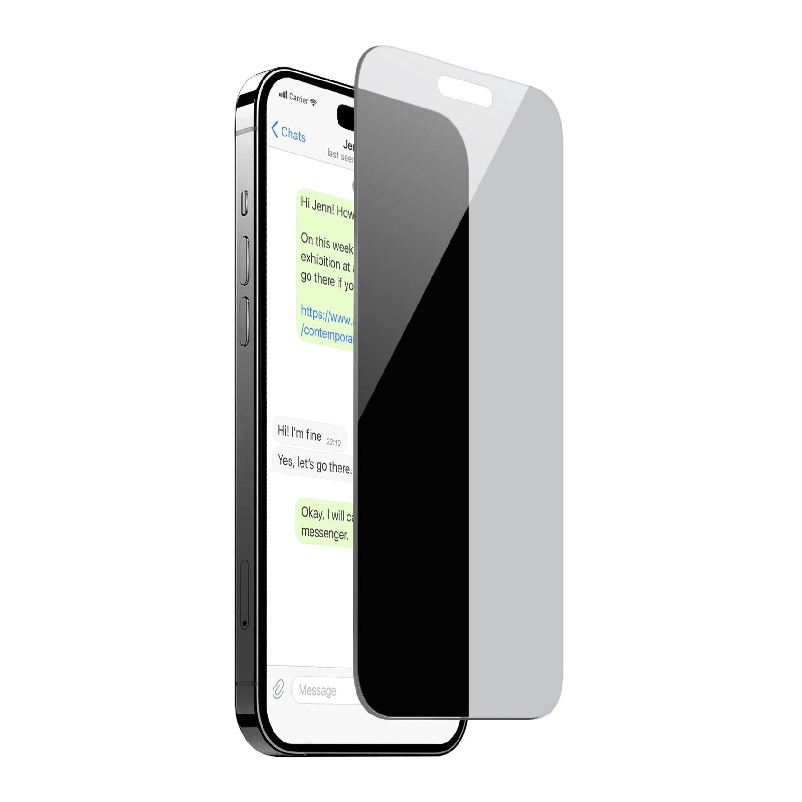 Verre trempé Privacy pour iPhone 15