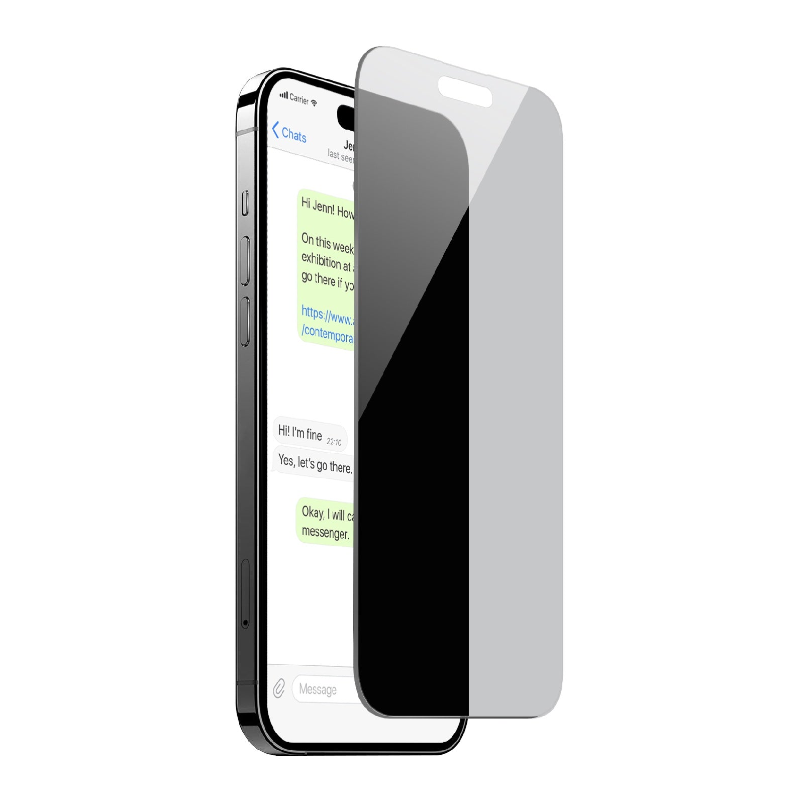 Verre trempé avec protection de la vie privée pour iPhone 15 Plus