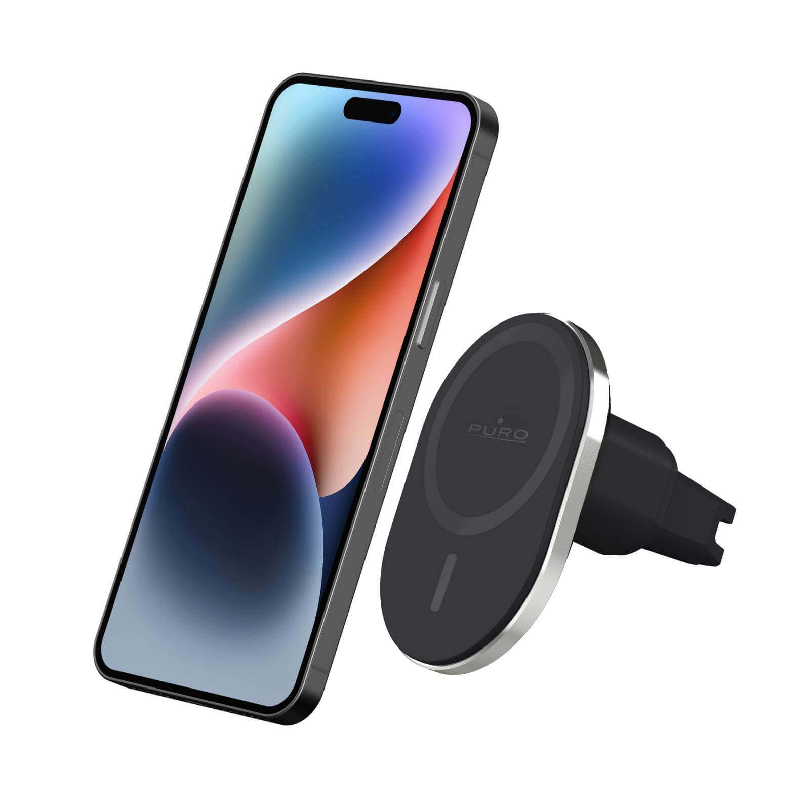 MAG PRO car holder MagSafe compatible and 15W wireless charging integrated