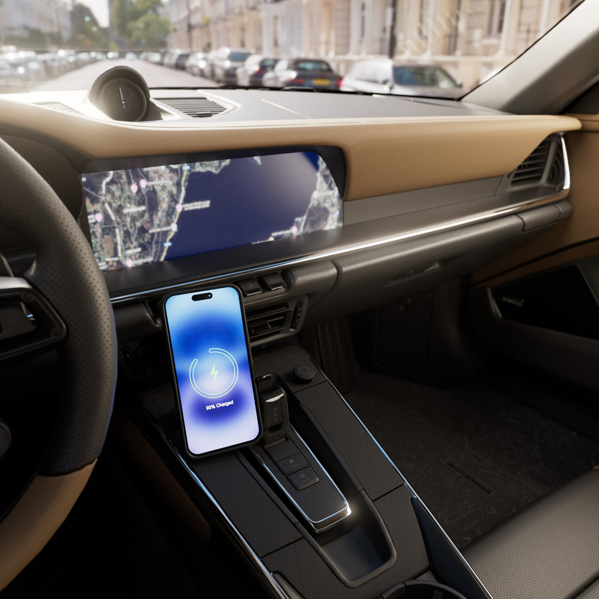 Power Mag Holder magnetic car mount with Qi2 wireless charging