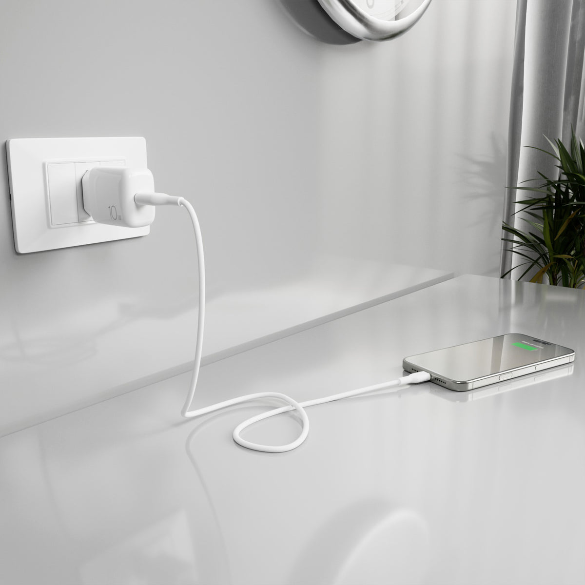 Power kit: Daily 1 port USB-A charger + USB-A to USB-C cable
