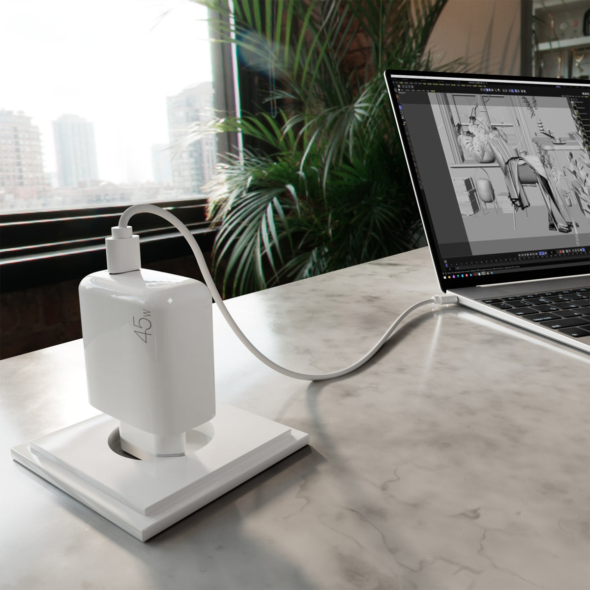 Wall charger DAILY 1 USB-C, 45W
