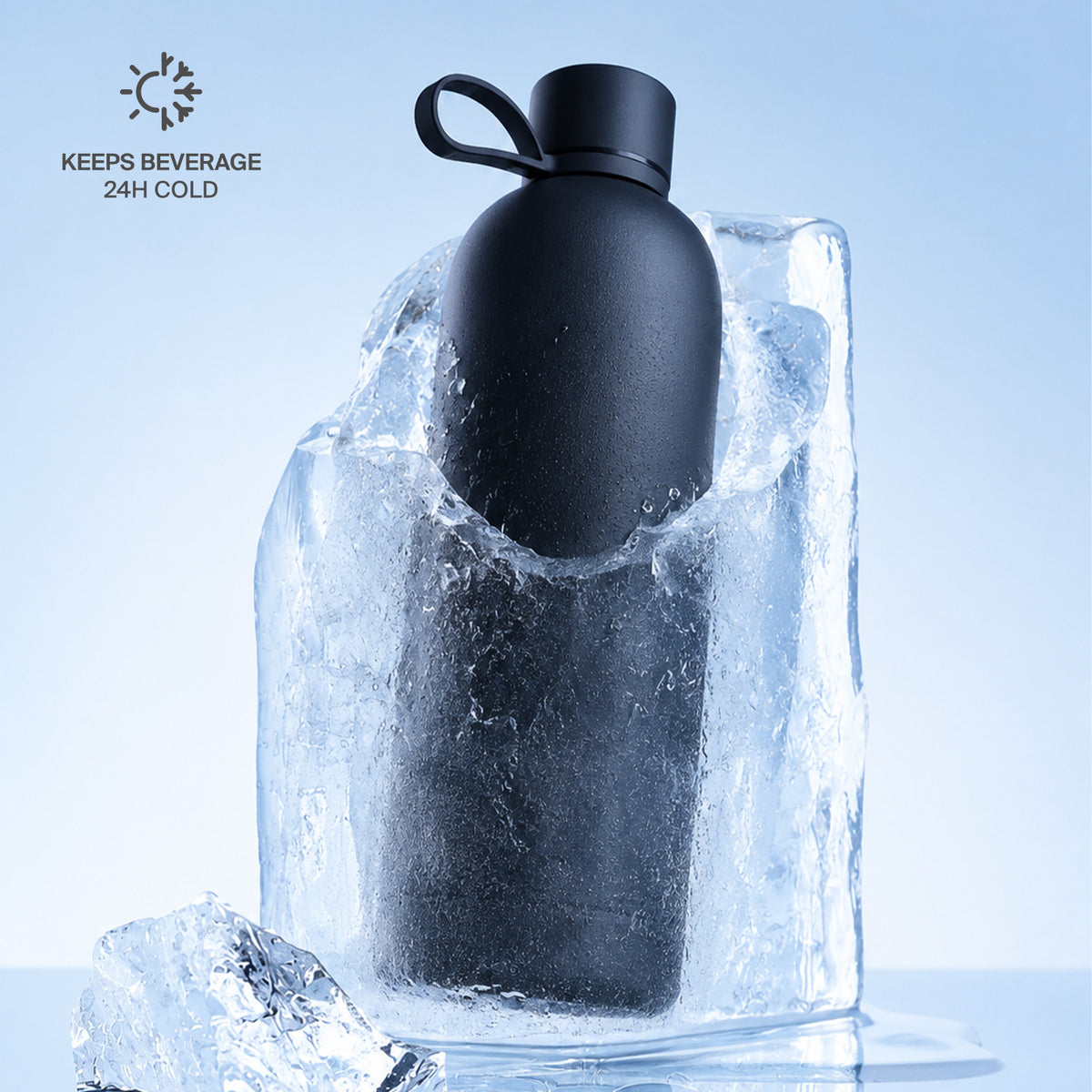 “Hydro 7” airtight, insulated water bottle, 750ml, stainless steel, soft-touch finish
