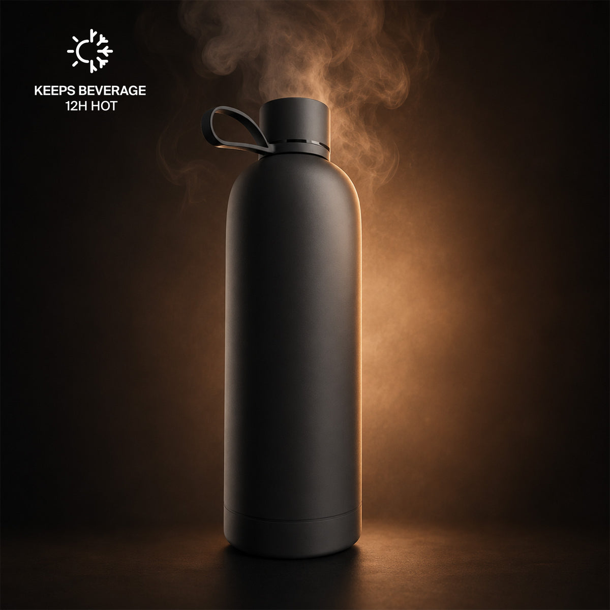 “Hydro 7” airtight, insulated water bottle, 750ml, stainless steel, soft-touch finish