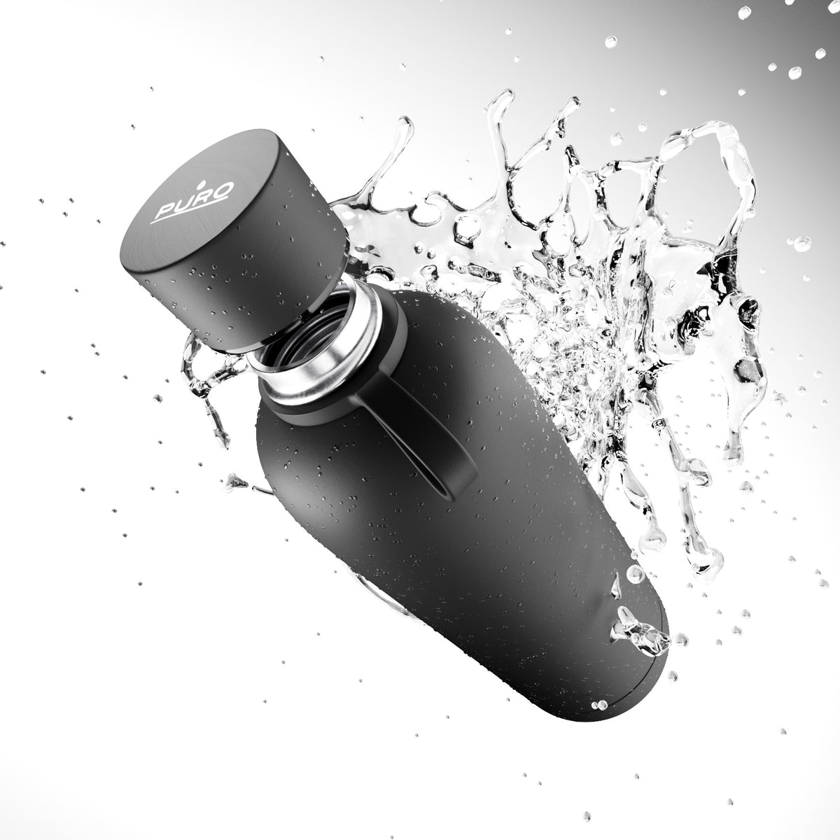 “Hydro 7” airtight, insulated water bottle, 750ml, stainless steel, soft-touch finish
