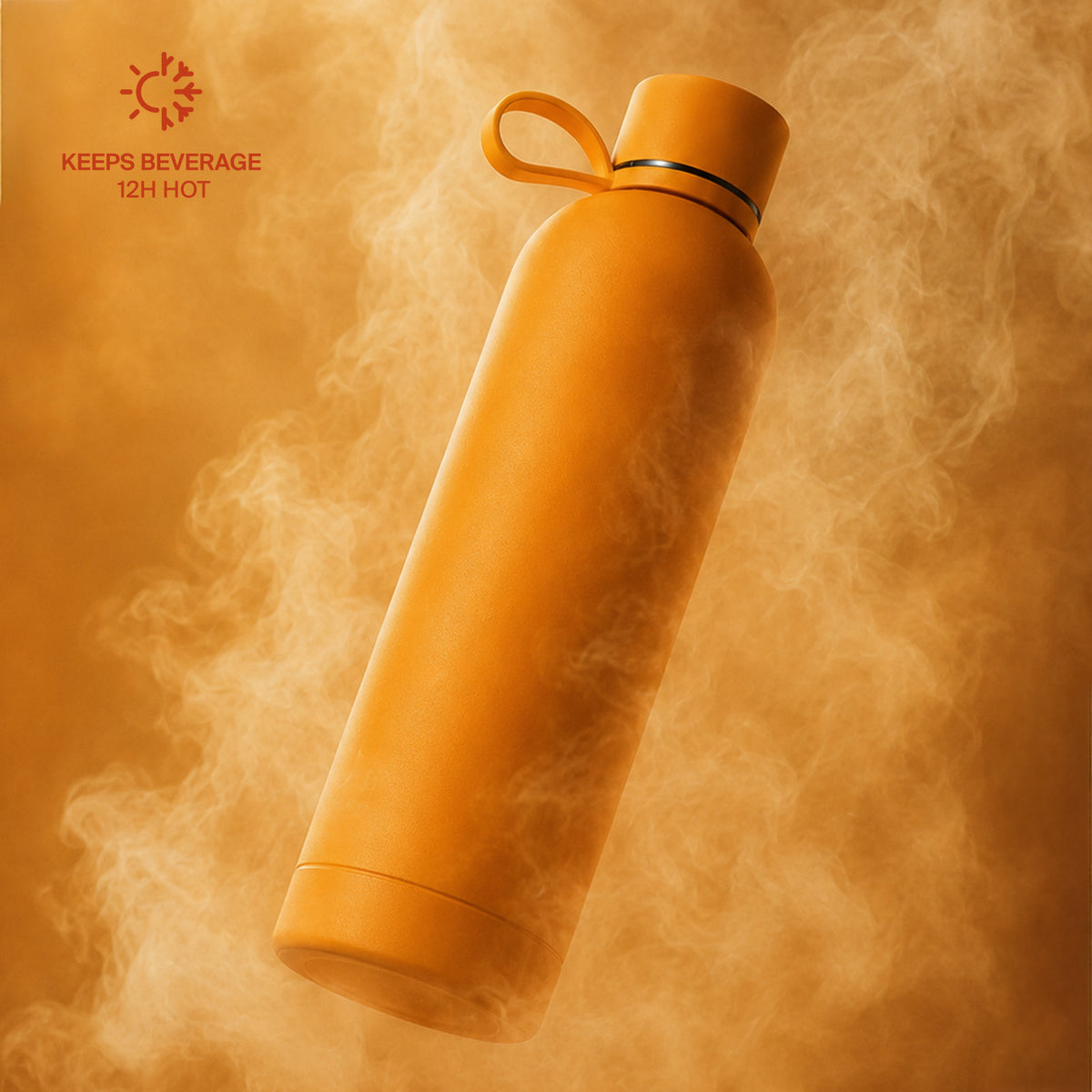 “Hydro 7” airtight, insulated water bottle, 750ml, stainless steel, soft-touch finish