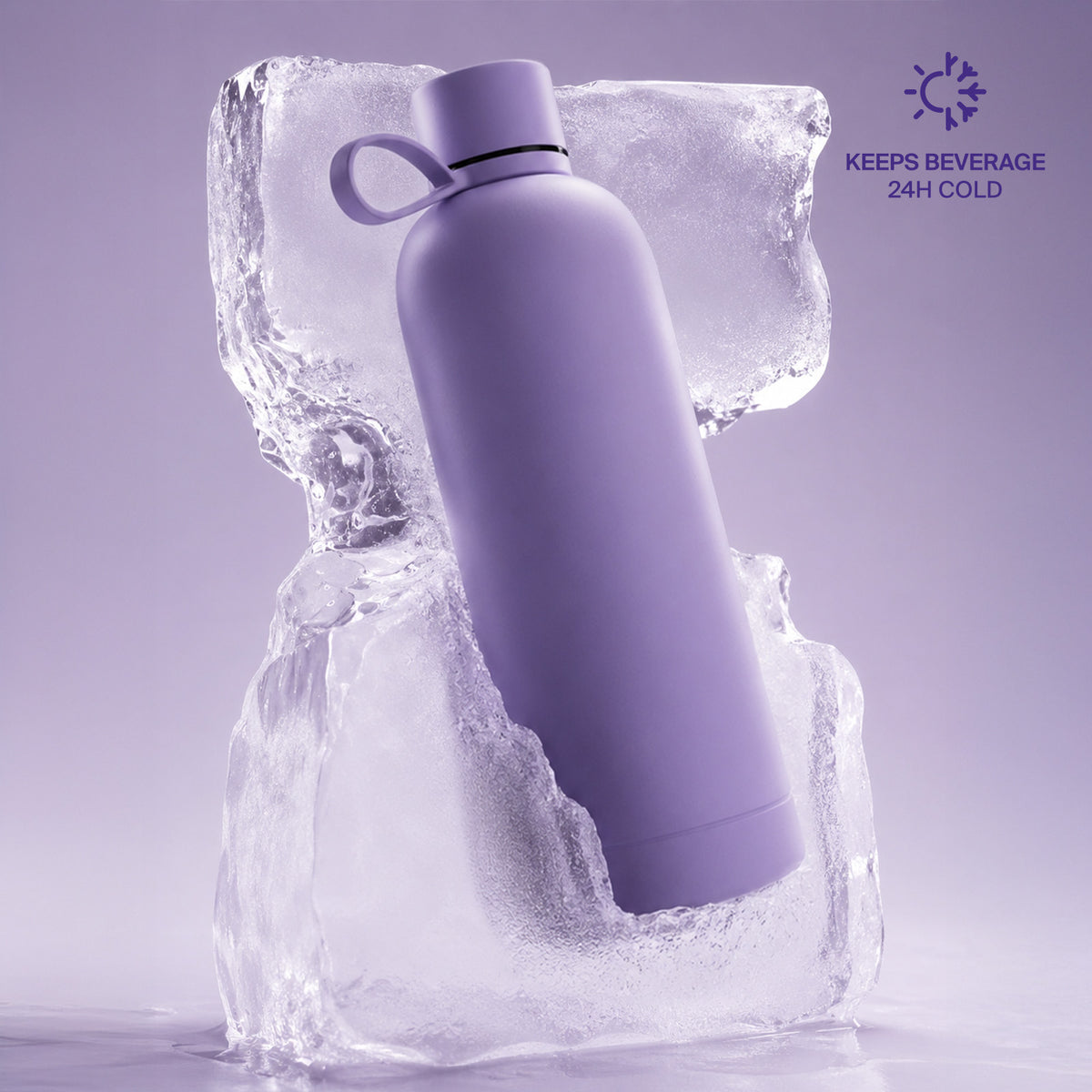 “Hydro 7” airtight, insulated water bottle, 750ml, stainless steel, soft-touch finish