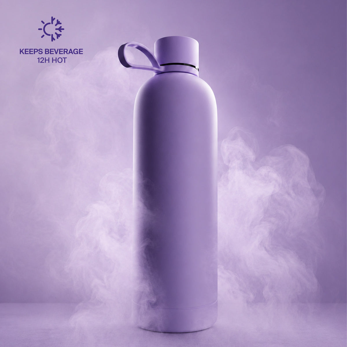“Hydro 7” airtight, insulated water bottle, 750ml, stainless steel, soft-touch finish
