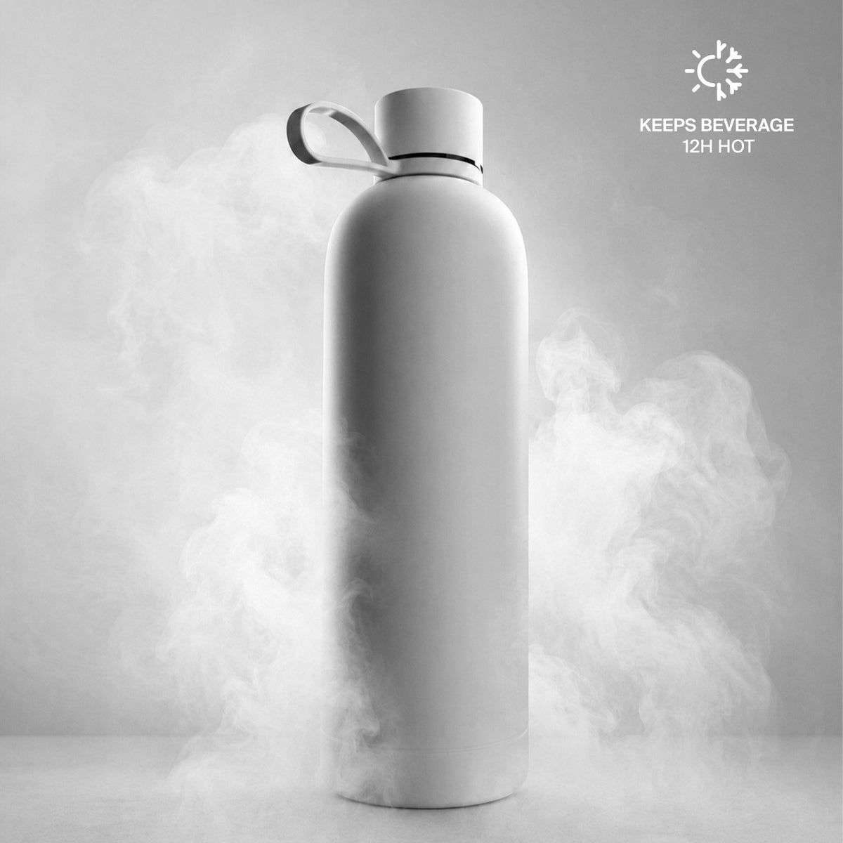 “Hydro 7” airtight, insulated water bottle, 750ml, stainless steel, soft-touch finish