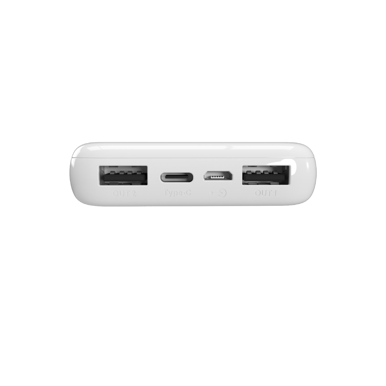 USB-C + 2 USB-A Power Bank 10000mAh Fast Charge - câble inclus